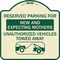 Signmission Reserved Parking for New and Expecting Mothers Unauthorized Vehicles Towed Away, A-DES-TG-1818-23092 A-DES-TG-1818-23092 - alternate 1